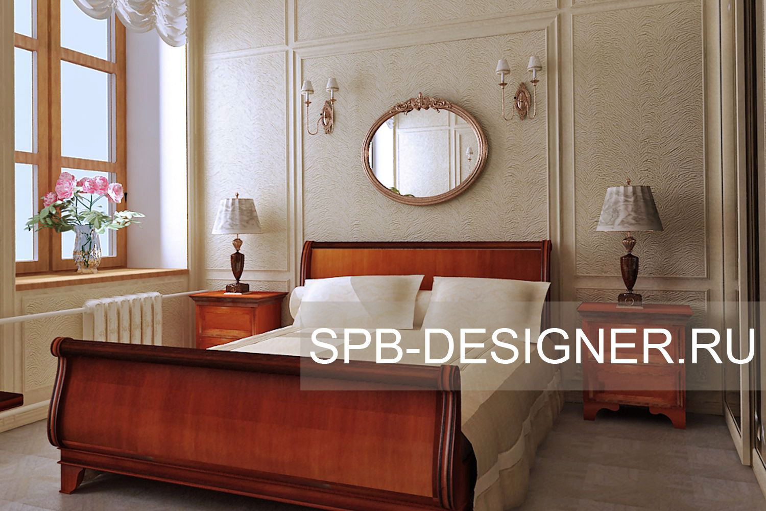 дизайн спальня классический стиль
